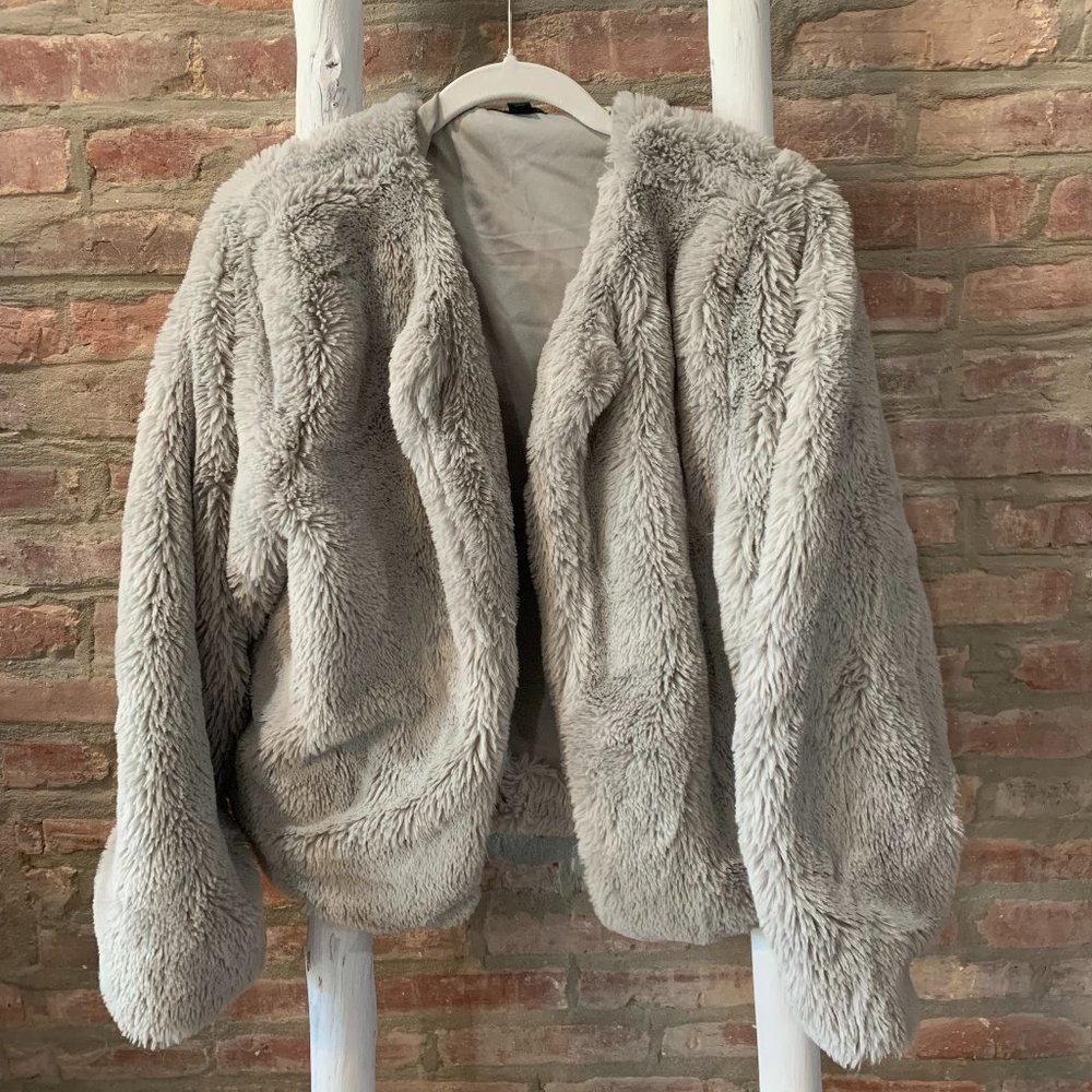 Gray Furry Jacket